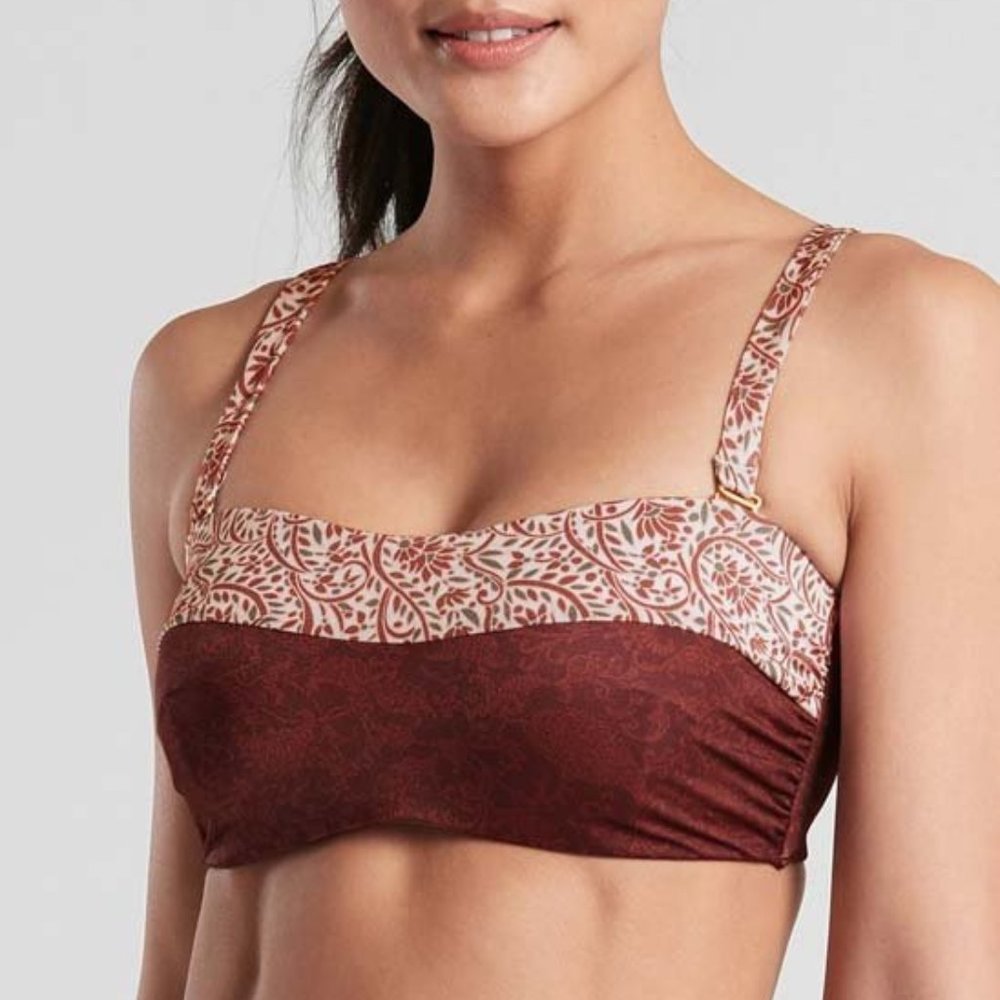 Athleta Aqualuxe Batik Bikini Top